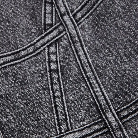 VALABASAS “STREAK" GREY WASH STACKED FLARE JEAN size 34 NWT in packaging - Picture 3 of 7